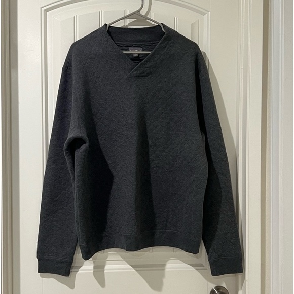 Calibrate Sweater Men V Neck Pullover V Neck Gray Size L Large - Picture 1 of 5